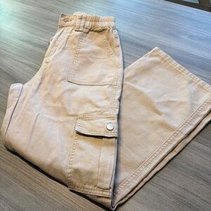 Wide leg Khaki Jeans